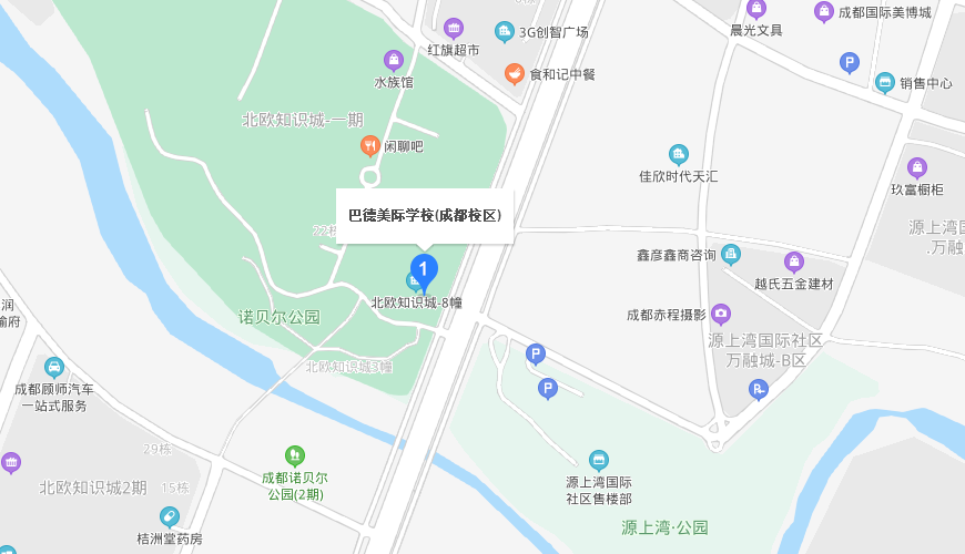 成都市新都区芭德美际学校地图图片