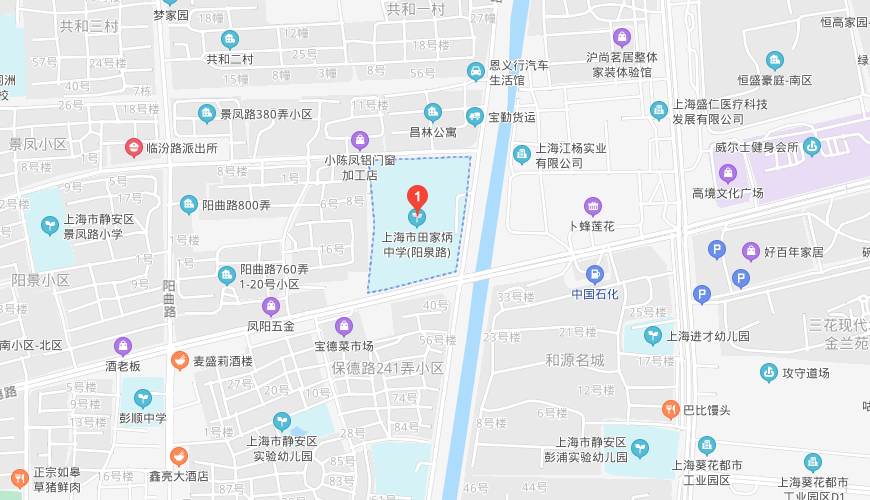 上海田家炳中学国际部地图图片