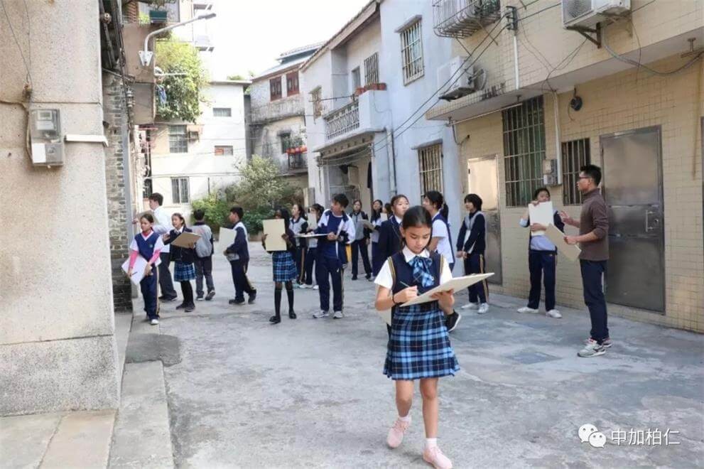 广东中加柏仁学校绘画写生图片01